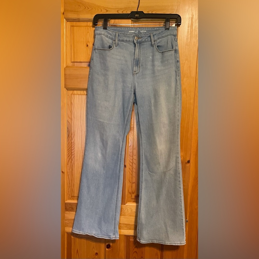 Old Navy Light Blue WOW High rise Flare Jeans, Size 10